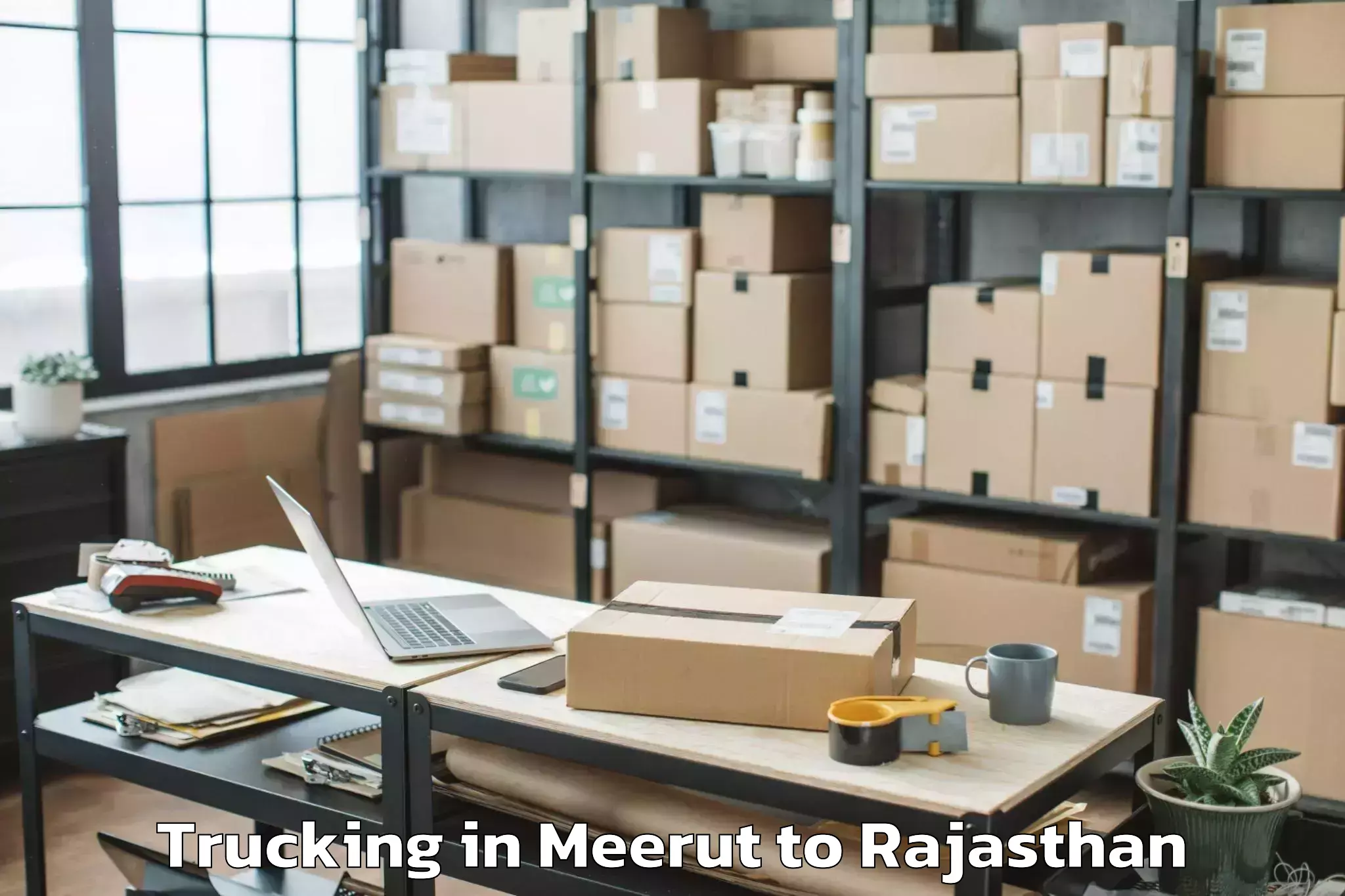 Get Meerut to Jamwa Ramgarh Trucking